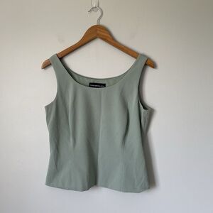 Vintage Trousers Etc. Workwear Tank Top Blouse Work Attire Green Women's 8